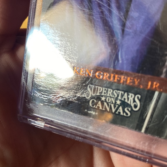 1993 leaf can Griffey Junior superstars on canvas one of 10 - Picture 3 of 3